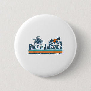 Badge Rond 5 Cm Golfe De Usa Amérique Est 2025 Tortue Golfe Mexiqu