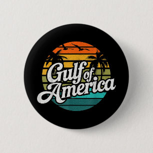 Badge Rond 5 Cm Golfe Des Etats-Unis Est 2025 Amérique Rétro Golfe