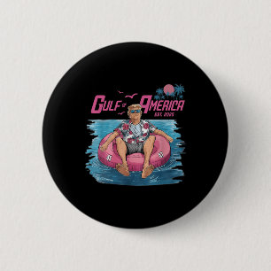 Badge Rond 5 Cm Golfe Des Etats-Unis Est 2025 Funny Trump Patrioti