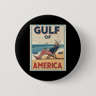 Badge Rond 5 Cm Golfe Des Etats-Unis Est. Oncle Sam Patriotique 20