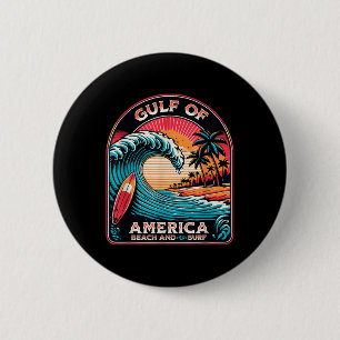 Badge Rond 5 Cm Golfe Des États-Unis Trump 2025