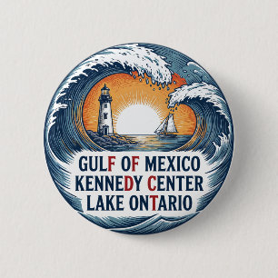 Badge Rond 5 Cm Golfe du Mexique Kennedy Center Lac Ontario FDT