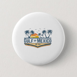 Badge Rond 5 Cm Golfe Mexique Chemise Golfe des Etats-Unis Amériqu