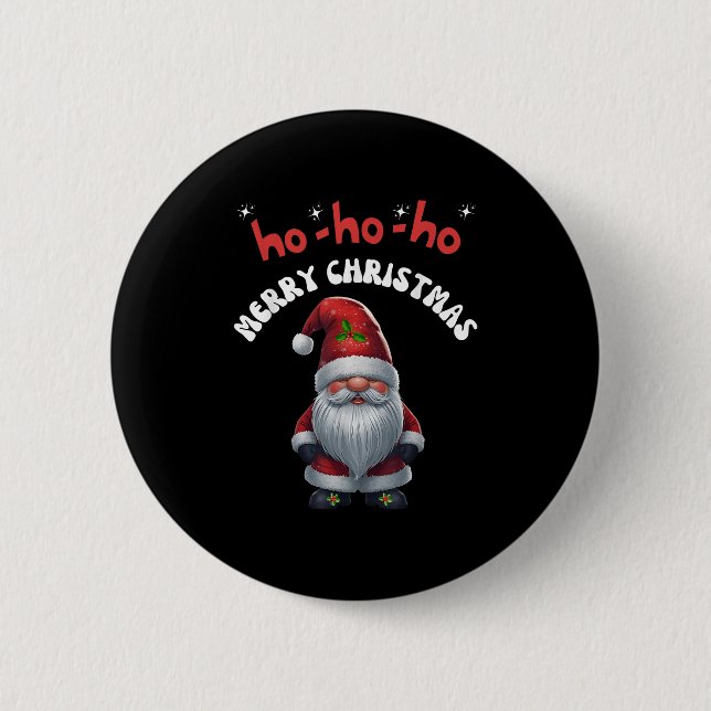 Badge Rond 5 Cm Gonk Gnome Merry Christmas Santa Cute  (Devant)