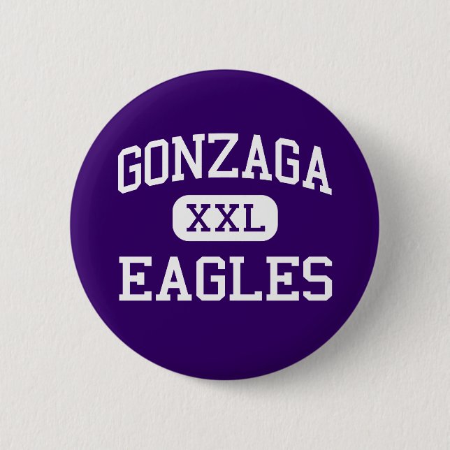 Badge Rond 5 Cm Gonzaga - Eagles - université - Washington (Devant)