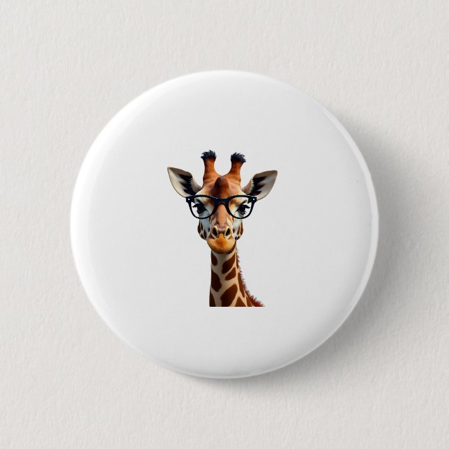 Badge Rond 5 Cm Good Time Hipster Giraffe T-Shirt Men's Women's Ch (Devant)