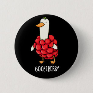 Badge Rond 5 Cm Gooseberry Funny Berry Pun Dark BG