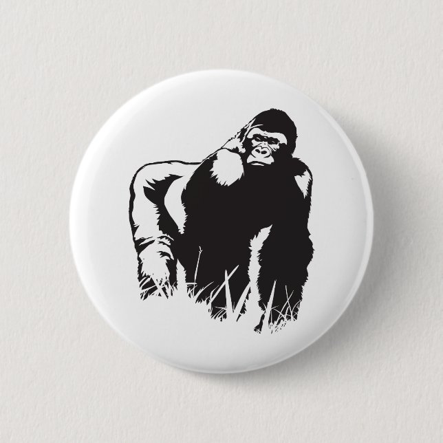 Badge Rond 5 Cm Gorilla (Devant)