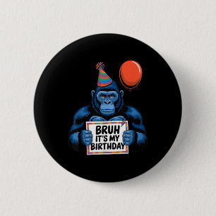 Badge Rond 5 Cm Gorilla Jungle À Thème Anniversaire Fête Bruh Son 