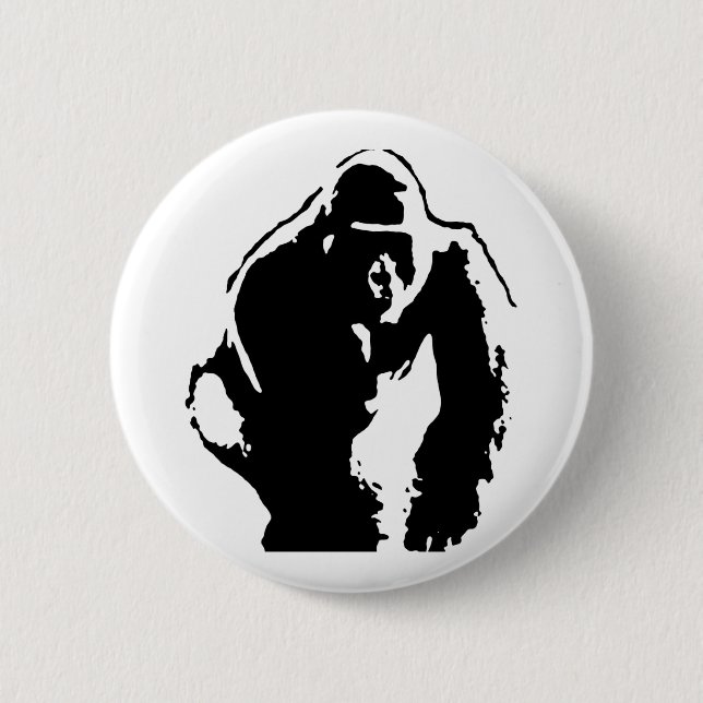 Badge Rond 5 Cm Gorilla Pop Art (Devant)