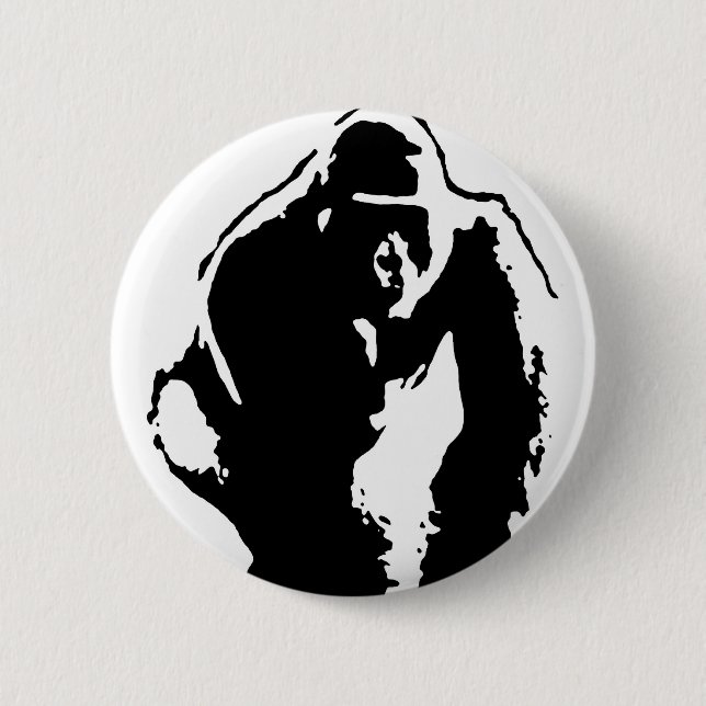 Badge Rond 5 Cm Gorilla Pop Art (Devant)