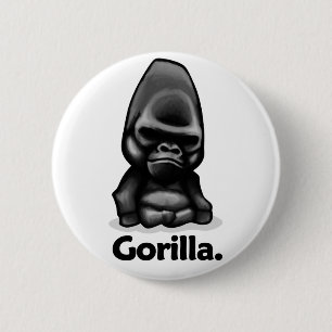 Badge Rond 5 Cm Gorille de gorille