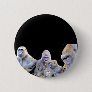 Badge Rond 5 Cm Gorilles & Chimpanzés_