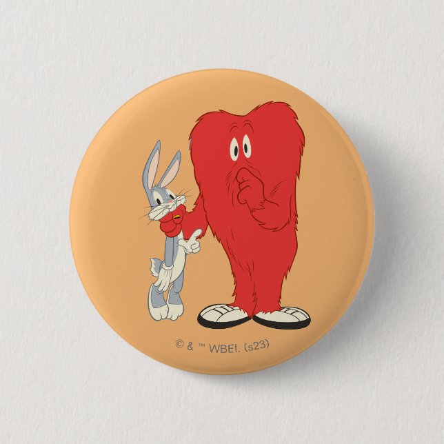 Badge Rond 5 Cm Gossamer Holding BUGS BUNNY™ (Devant)