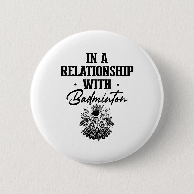 Badge Rond 5 Cm Got Shuttle Badminton Player Shuttle Racket  (Devant)