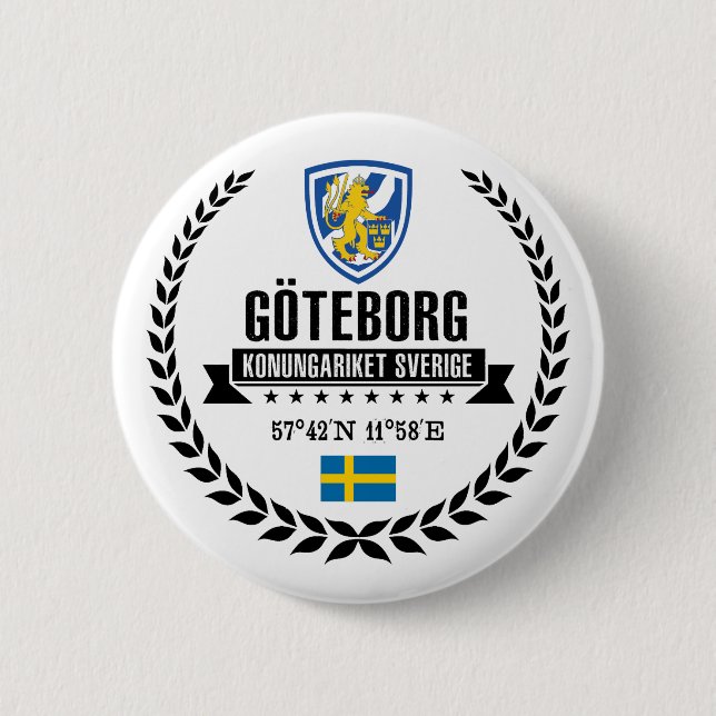 Badge Rond 5 Cm Göteborg (Devant)