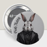 Badge Rond 5 Cm Goth Rabbit Grunge gothique Witchy<br><div class="desc">Ce lapin n'est pas un lapin ordinaire,  c'est un lapin Goth. Il s'habille en vêtements gothiques et a un goût de noir. Ce sera des amis avec des lapins blancs.</div>