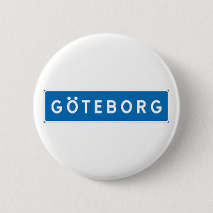 Badge Rond 5 Cm Gothenburg, panneau routier suédois