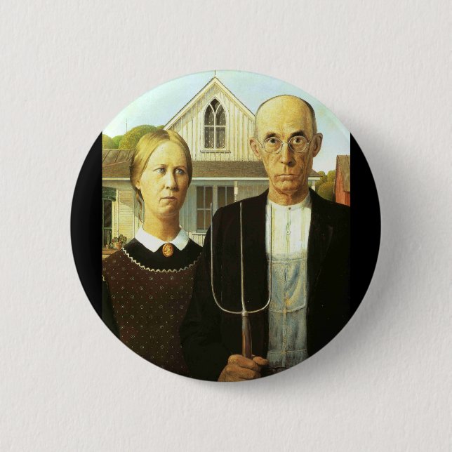 Badge Rond 5 Cm Gothique américain (Devant)