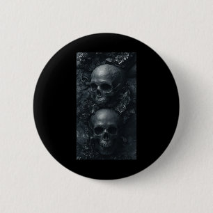Badge Rond 5 Cm Gothique esthétique Grunge Crâne Art Botanique Edg