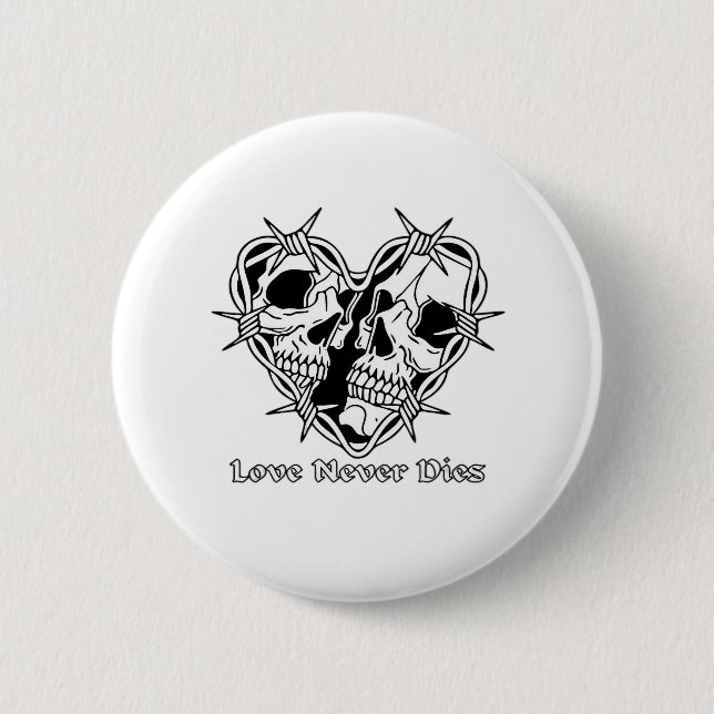 Badge Rond 5 Cm Gothique Romantique Pour Couples (Devant)