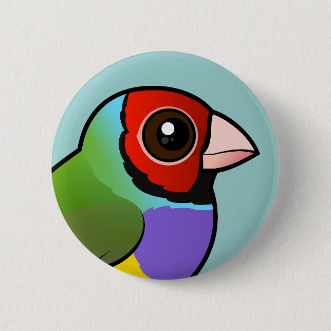 Badge Rond 5 Cm Gouldian Finch (Devant)