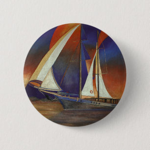 Badge Rond 5 Cm Goulet Artistique sous voile en orange et violet