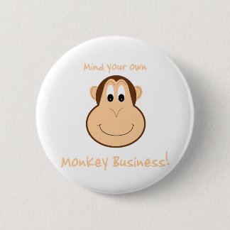 Badge Rond 5 Cm Goupille adorable de singe