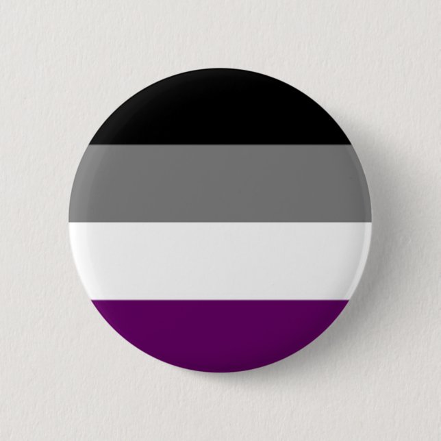 Badge Rond 5 Cm goupille asexuelle de fierté (Devant)