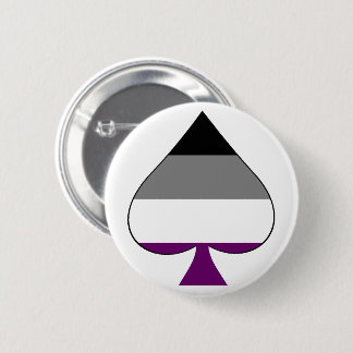 Badge Rond 5 Cm Goupille asexuelle de fierté de "as de pique" -