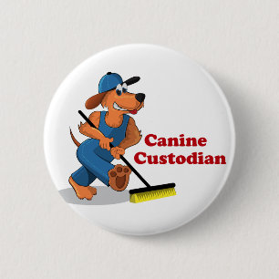 Badge Rond 5 Cm Goupille canine de gardien