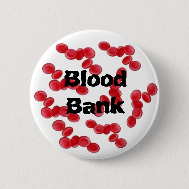 Badge Rond 5 Cm Goupille de BloodBank (Devant)