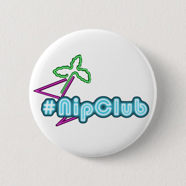 Badge Rond 5 Cm Goupille de bouton de #Nipclub (Devant)