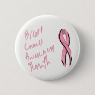 Badge Rond 5 Cm goupille de conscience de cancer du sein