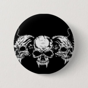 Badge Rond 5 Cm goupille de crâne