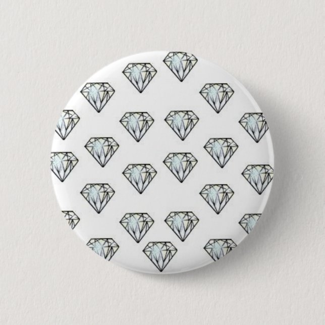Badge Rond 5 Cm goupille de diamant (Devant)