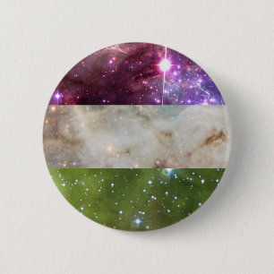 Badge Rond 5 Cm Goupille de drapeau de nébuleuse de Genderqueer