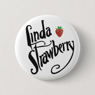 Badge Rond 5 Cm goupille de fraise de Linda