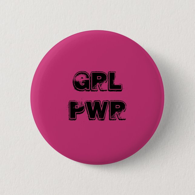 Badge Rond 5 Cm Goupille de GRL PWR (Devant)