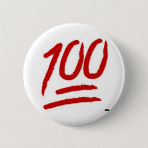 Badge Rond 5 Cm goupille de l'emoji 100