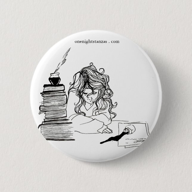 Badge Rond 5 Cm Goupille de Poetgirl (Devant)