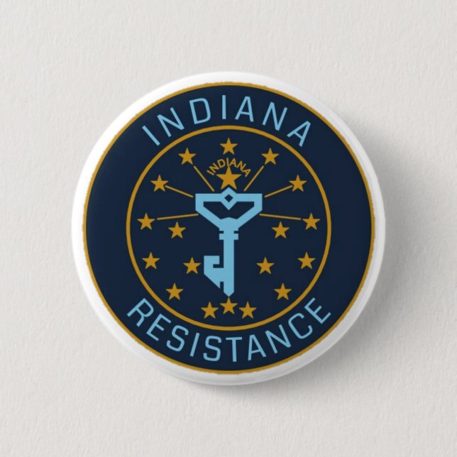 Badge Rond 5 Cm Goupille de résistance de l'Indiana (Devant)