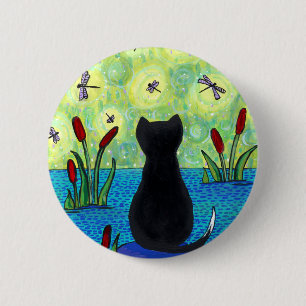 Badge Rond 5 Cm Goupille de rêveur de libellule