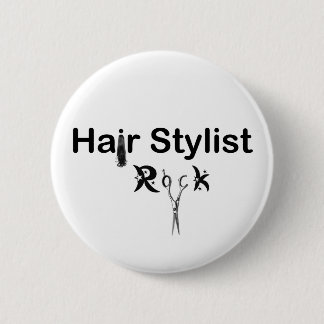 Badge Rond 5 Cm Goupille de ROCHE de COIFFEUR