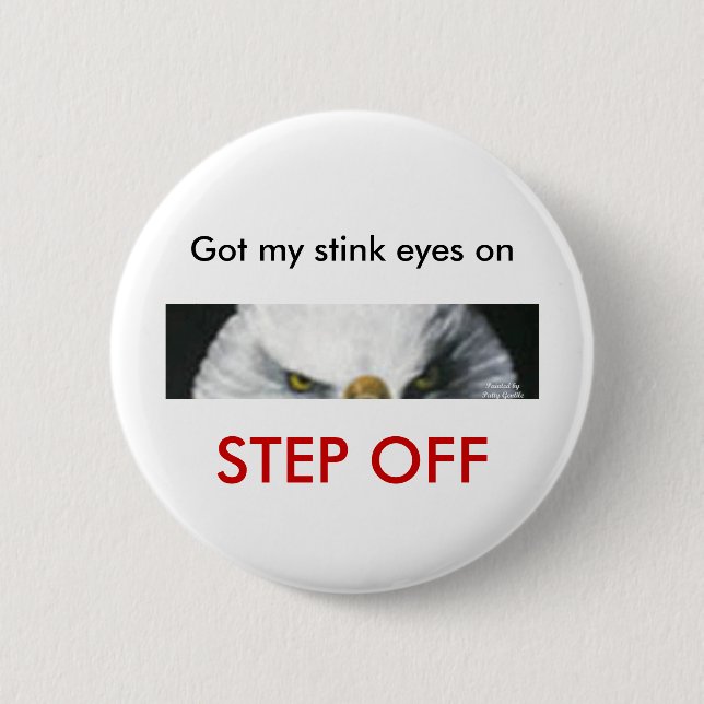 Badge Rond 5 Cm Goupille de yeux d'Eagle (Devant)