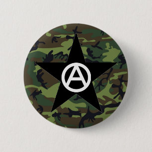 Badge Rond 5 Cm goupille d'étoile d'anarchiste