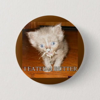 Badge Rond 5 Cm Goupille drôle de chat