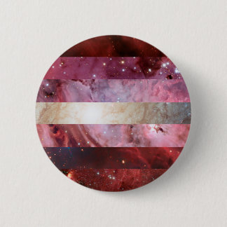 Badge Rond 5 Cm Goupille lesbienne de drapeau de nébuleuse