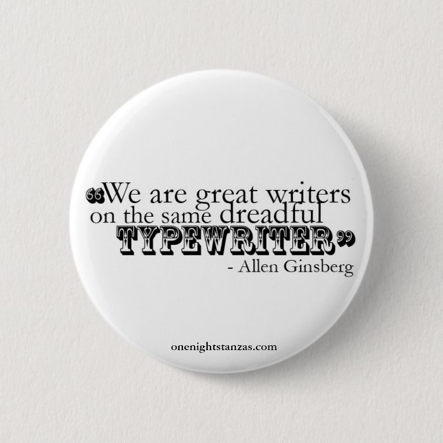 Badge Rond 5 Cm Goupille terrible de machine à écrire (Devant)