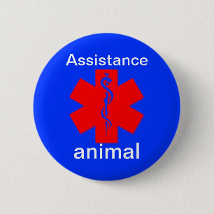 Badge Rond 5 Cm goupille vigilante médicale animale de symbole